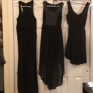 Three black dresses.